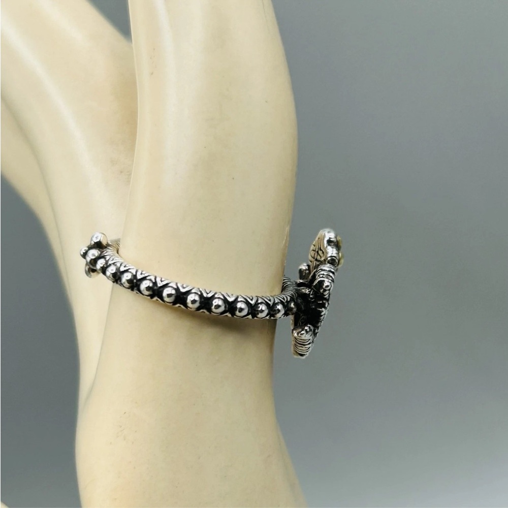BARBARA BIXBY Sterling Silver & 18K Gold OHM Ring Size 8.25 / Spiritual Jewelry - Picture 9 of 12